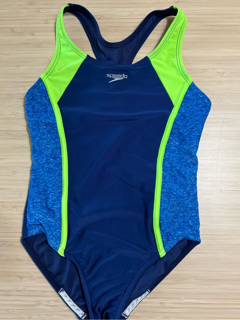 Speedo Girls Navy One-Piece Swimsuit Medium